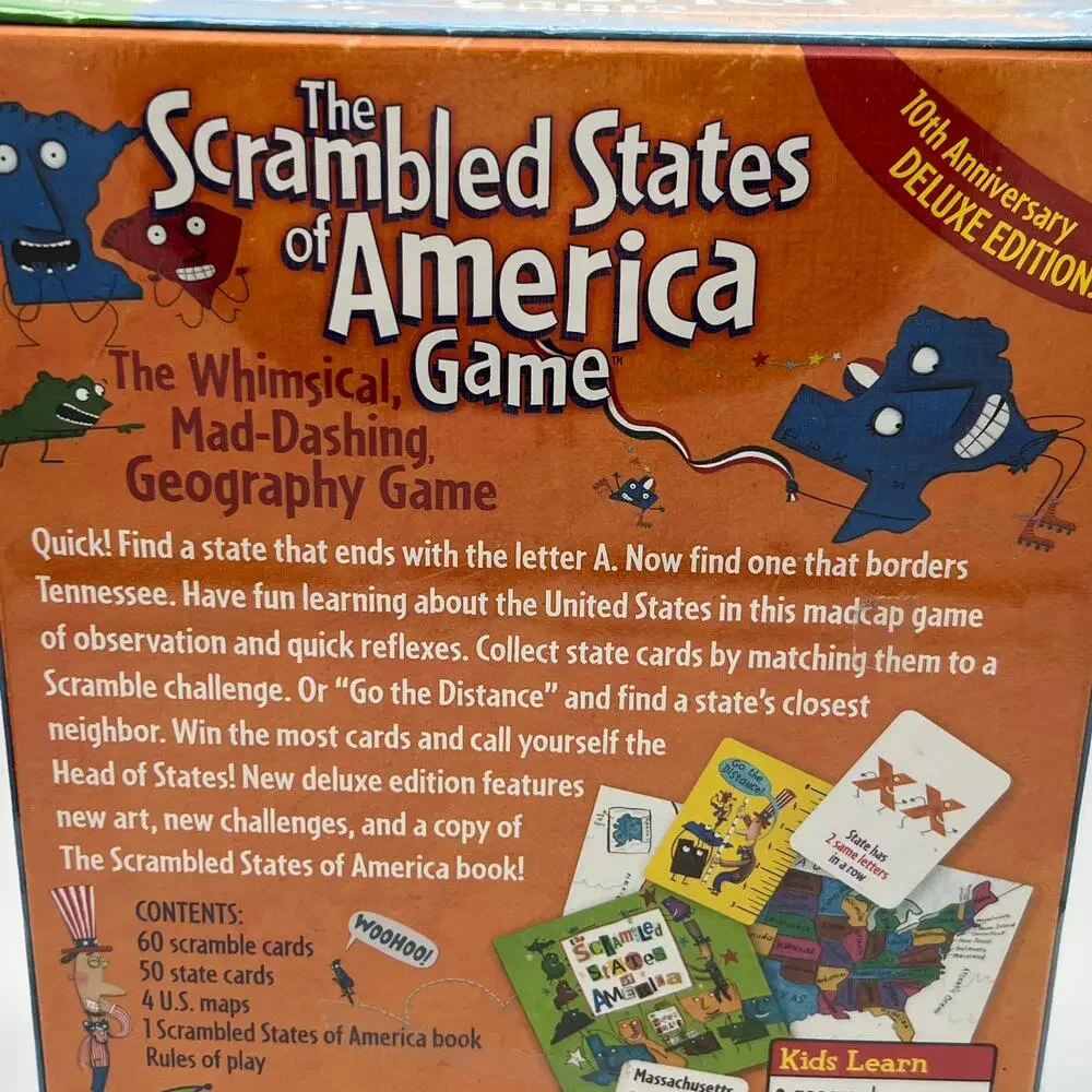 The Scrambled States of America Game 10th Anniversary Deluxe Edition New Sealed - Picture 10 of 10